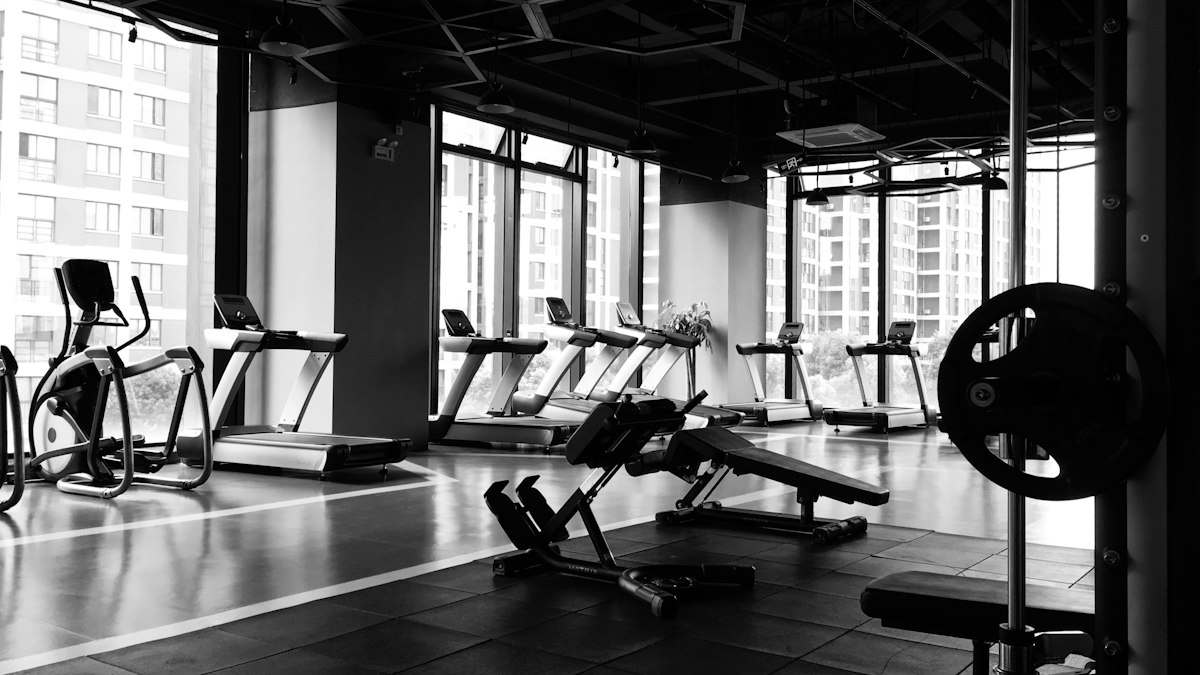 Illustrative gym concept showing cardio area concept - not actual gym equipment